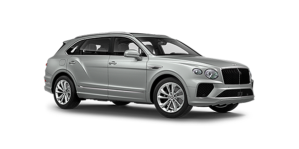 Bentley Hannover Bentley Bentayga EWB front side angled view in Moonbeam coloured exterior. 