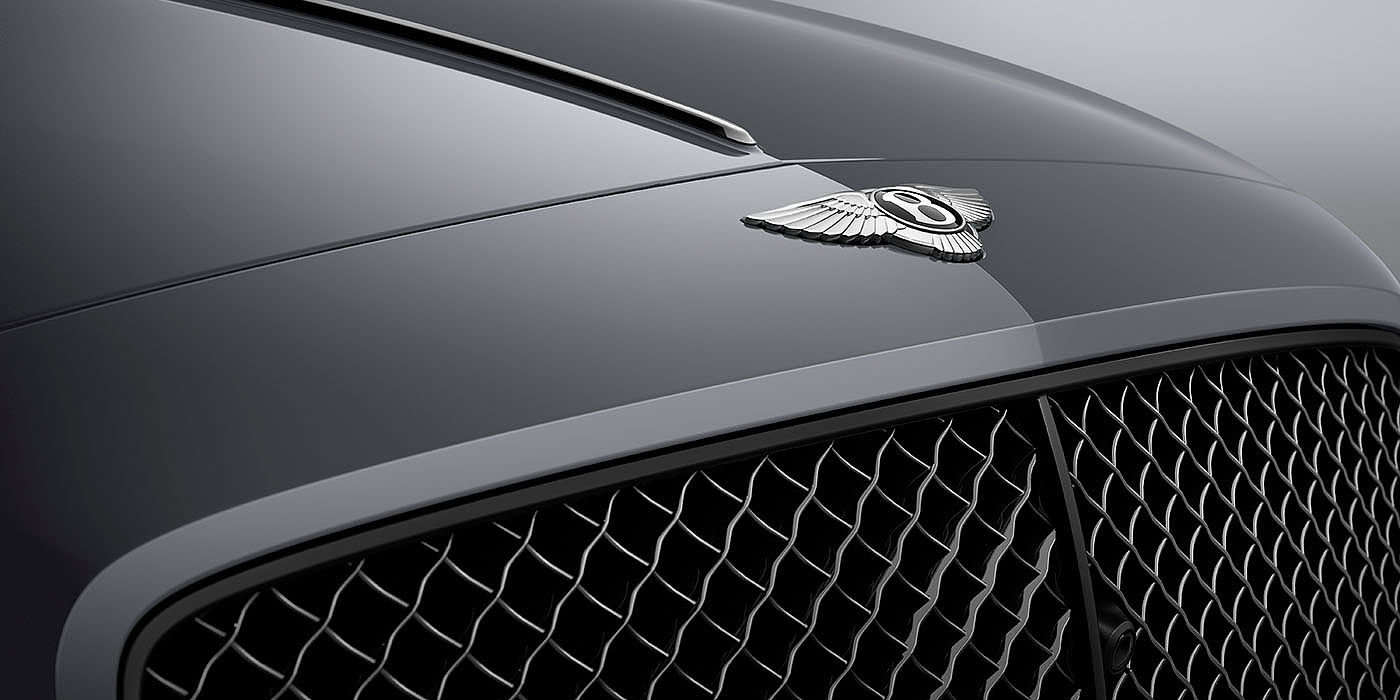 Bentley Hannover Bentley Flying Spur S Cambrian Grey colour, featuring Bentley insignia and assertive matrix front grillle