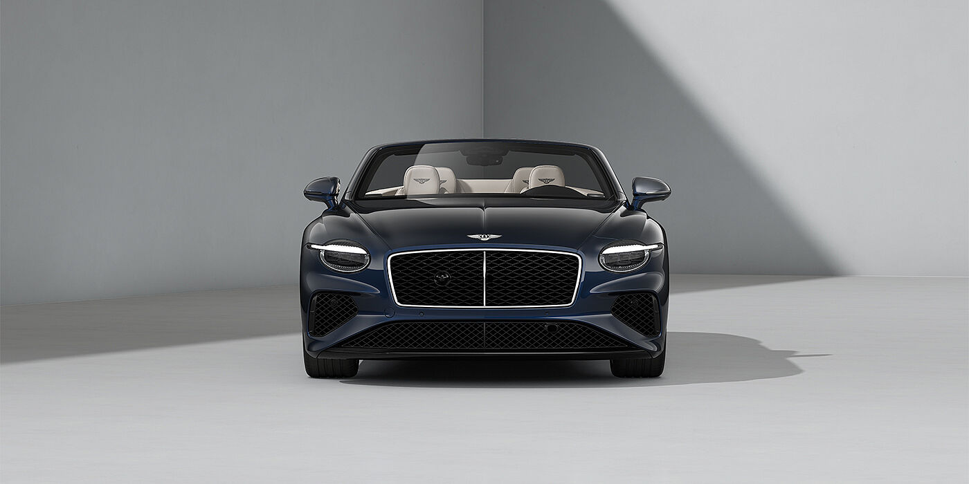 Bentley Hannover Bentley Continental GTC convertible in Dark Sapphire paint and 22" Ten Spoke wheels - full front