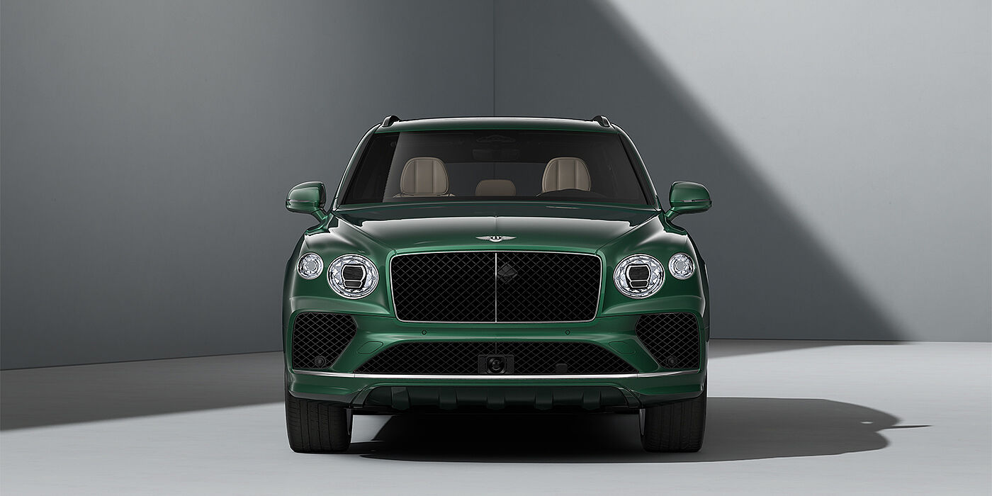 Bentley Hannover Bentley Bentayga SUV in Verdant paint and 22" Five Spoke Directional Polished wheels - full front