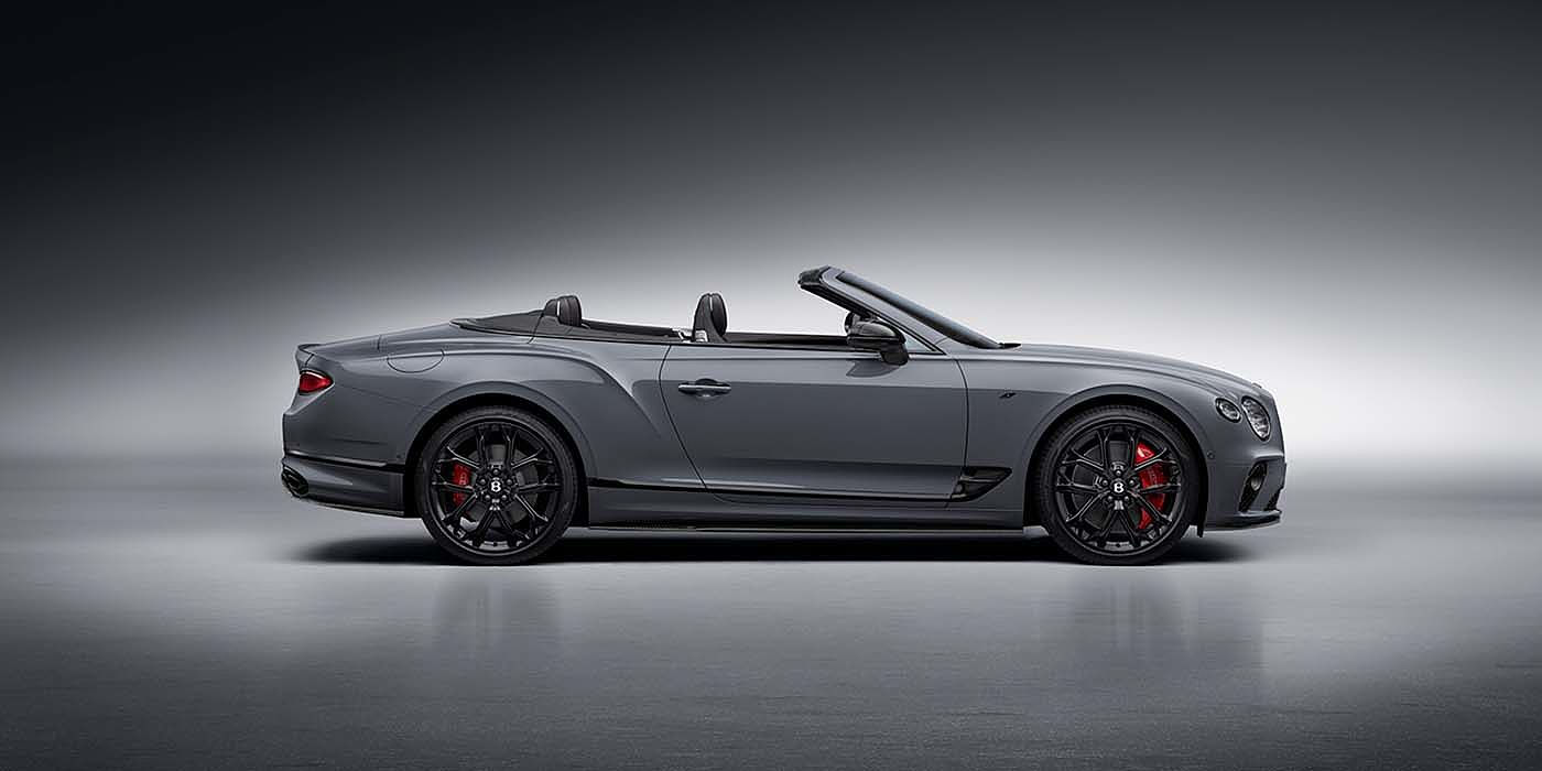 Bentley Hannover Bentley Continental GTC S convertible in Cambrian Grey paint profile static studio