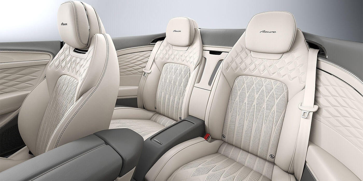 Bentley Hannover Bentley Continental GTC Azure convertible rear interior in Linen and Gravity Grey hides