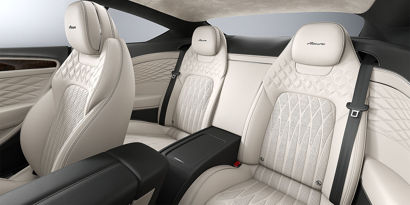 Bentley Hannover Bentley Continental GT Azure coupe rear interior in Linen and Cumbrian Green hides