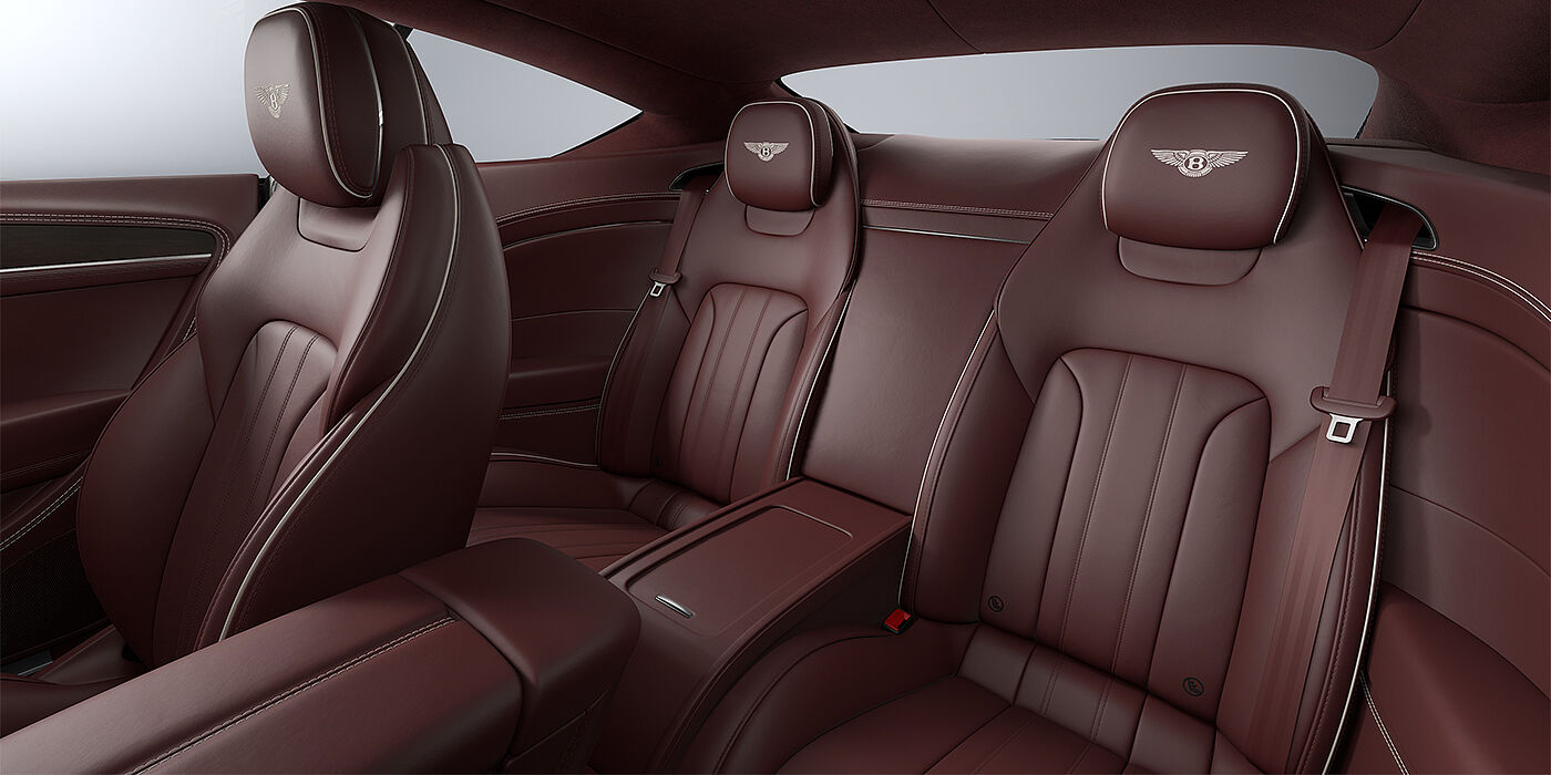 Bentley Hannover Bentley Continental GT coupe rear interior in Cricket ball hide