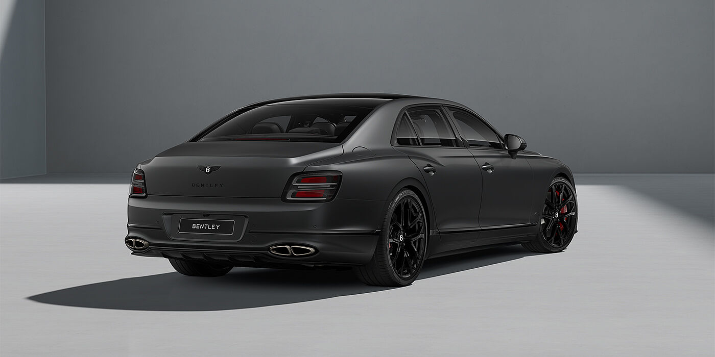 Bentley Hannover New Bentley Flying Spur S sedan in Anthracite Satin  paint rear 3/4 with 22" Sports  wheels