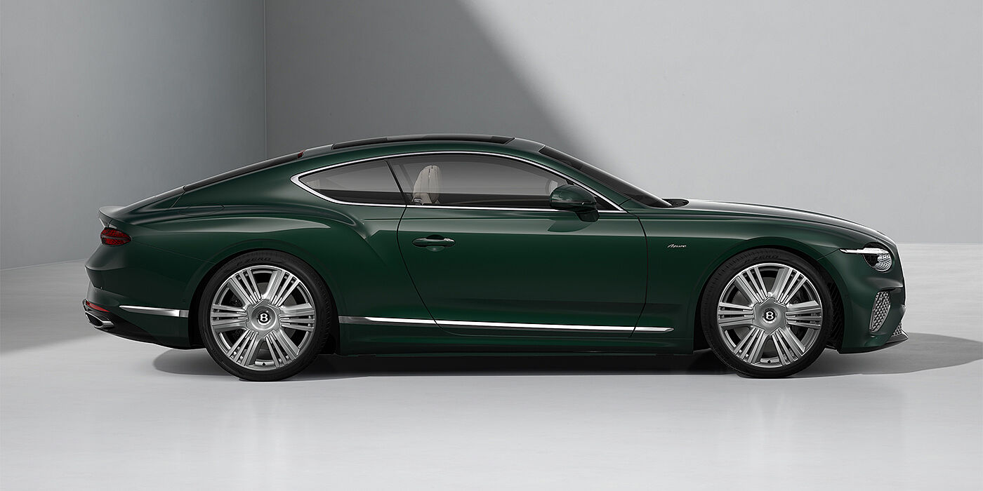 Bentley Hannover Bentley Continental GT Azure coupe in Veridian paint and 22" Azure wheels - profile