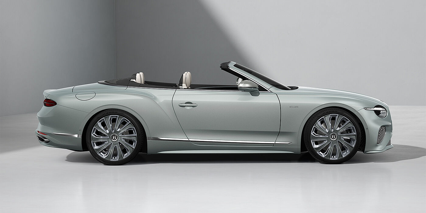 Bentley Hannover Bentley Continental GTC Mulliner convertible in Breeze paint and 22" Mulliner wheels - profile