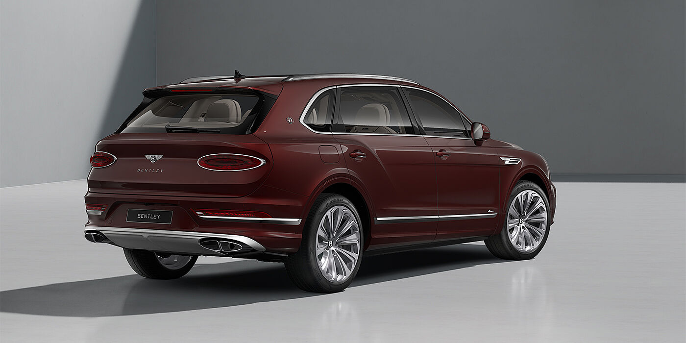 Bentley Hannover Bentley Bentayga EWB Azure SUV in Cricket Ball paint and 22" Ten Spoke Polished wheels- rear ¾