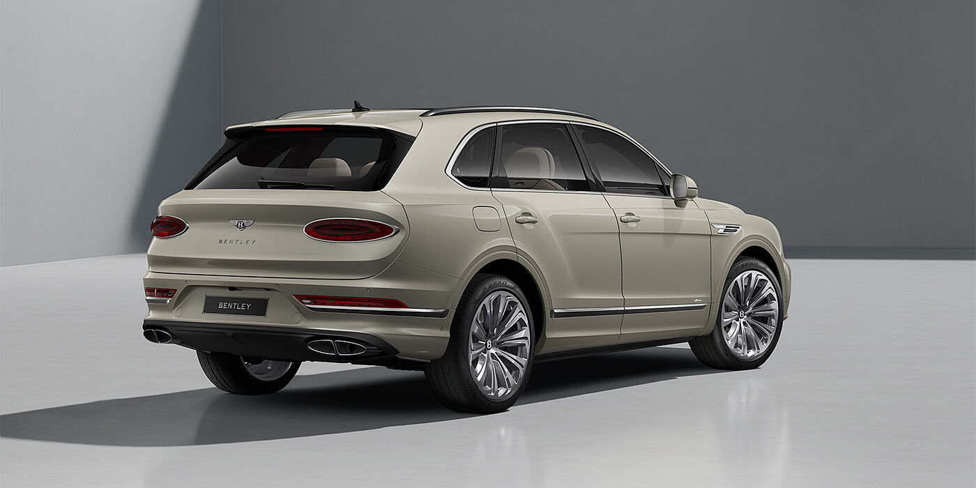 Bentley Hannover Bentley Bentayga Azure SUV in White Sand paint and 22" Ten Spoke Polished wheels - rear ¾