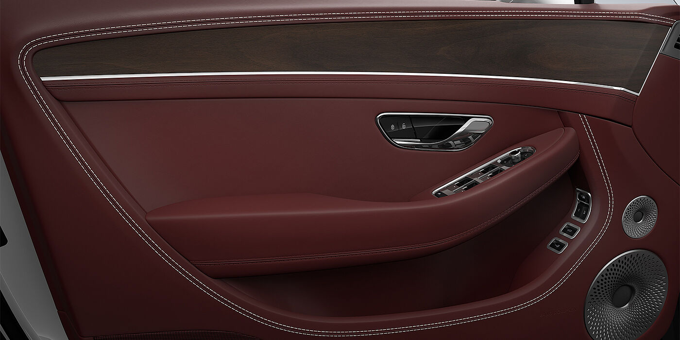 Bentley Hannover Bentley Continental GT coupe door detail in Cricket ball hide