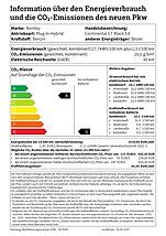 Bentley Continental GT Black Edition 2024 information über den energieverbrauch und die co2-emissionen des neuen pkw