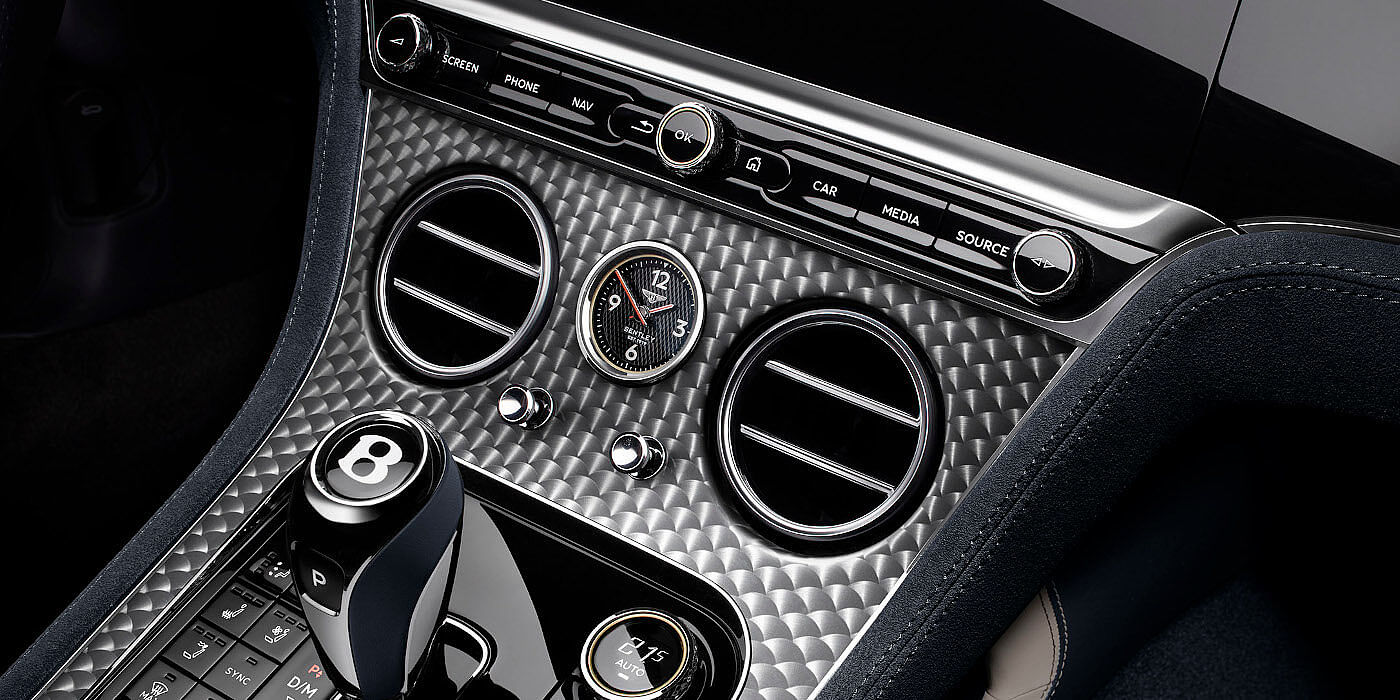 Bentley Hannover Bentley Continental GTC Speed convertible front interior engine spin veneer detail