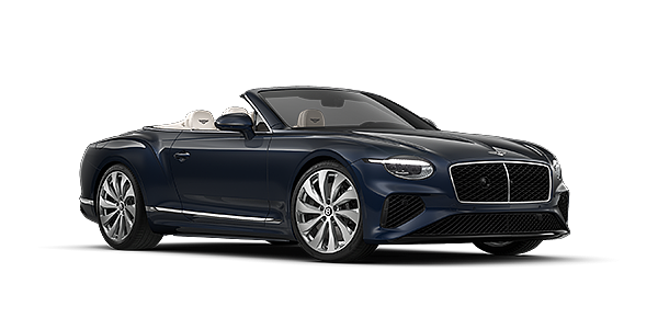 Bentley Hannover Bentley Continental GTC convertible in Dark Sapphire paint and 22" Ten Spoke wheels - front 3/4