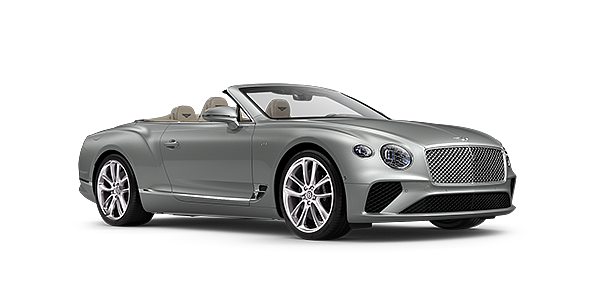 Bentley Hannover Bentley GTC convertible in Moonbeam paint front 34