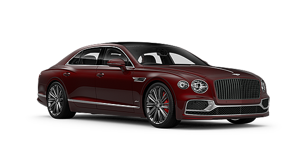 Bentley Hannover Bentley Flying Spur Speed sedan in Dragon Red II paint front 34
