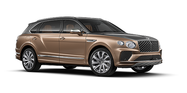 Bentley Hannover Bentley Bentayga EWB Mulliner SUV in Magnetic and Rose Gold paint and 22" Mulliner wheels – front 3/4