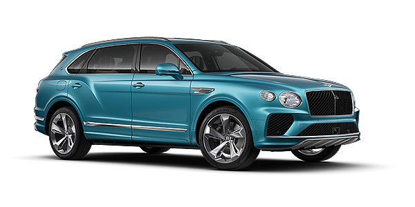 Bentley Hannover Bentley Bentayga EWB SUV in Light Windsor Blue paint and 22" Five Spoke Directional Polished wheels – front 3/4