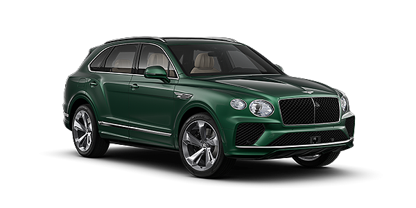 Bentley Hannover Bentley Bentayga SUV in Verdant paint and 22" Five Spoke Directional Polished wheels – front 3/4