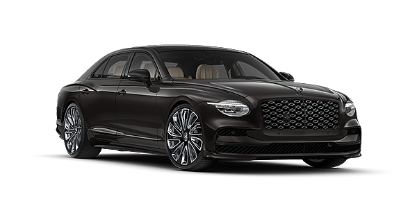 Bentley Hannover New Bentley Flying Spur Mulliner sedan in Havana brown paint front 3/4 with 22" Mulliner Black Painted & Polished wheels
