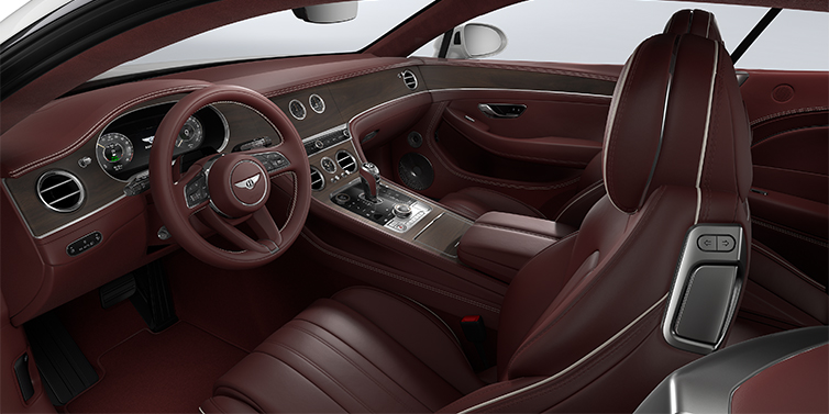 Bentley Hannover Bentley Continental GT coupe front interior in Cricket ball hide