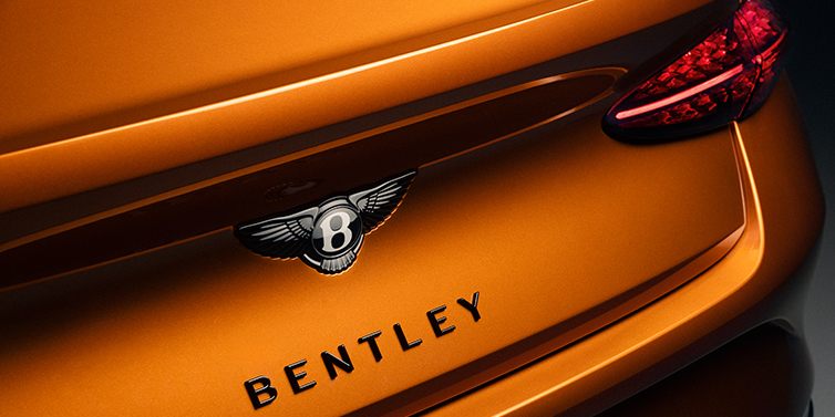 Bentley Hannover Bentley Continental GTC Black Edition convertible rear boot detail with Black Bentley Wings badge
