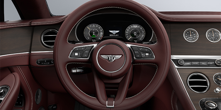 Bentley Hannover Bentley Continental GT coupe steering wheel in Cricket ball hide