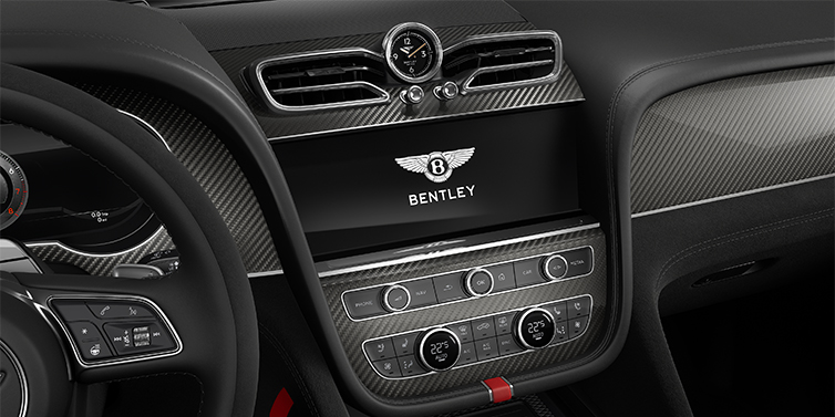 Bentley Hannover Bentley Bentayga Speed SUV centre console detail showing Bentley Wings